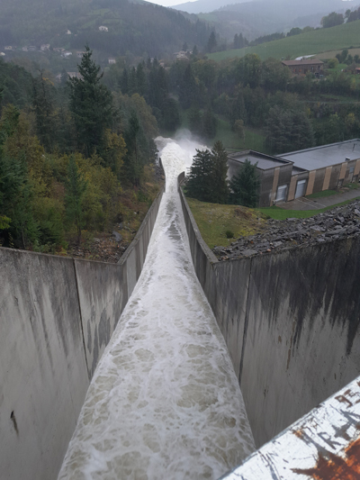 Evacuateur de crue du barrage du Dorlay